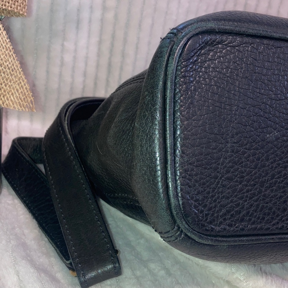 Coach VINTAGE 90’s Black pebbled Leather Shoulder Bag No-4924 NO CALLOUTS - Picture 4 of 13